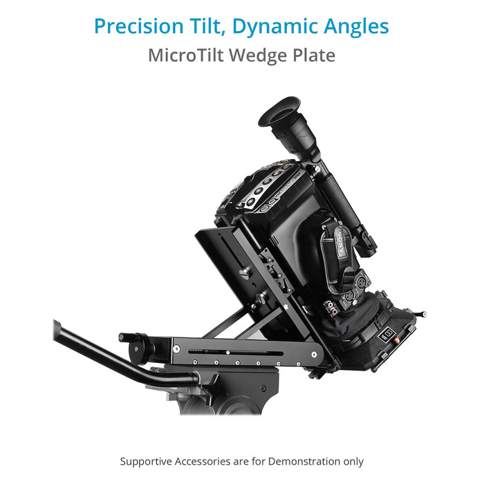 Proaim MicroTilt Wedge Camera Plate | Auto-Lock Tilt, Range: 0-106° | Payload – 30kg/66lb