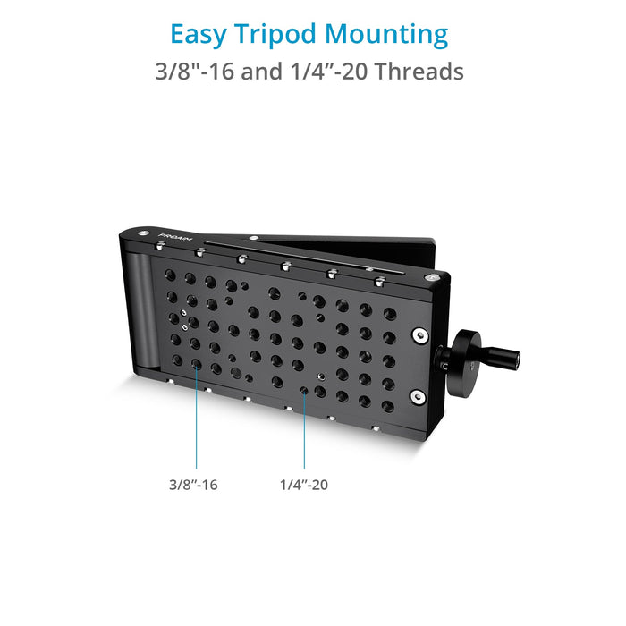 Proaim MicroTilt Wedge Camera Plate | Auto-Lock Tilt, Range: 0-106° | Payload – 30kg/66lb