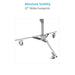 Proaim 6.2’ Low Ninja Double Riser Rolling Stand for Lighting Fixtures & Grip Equipment